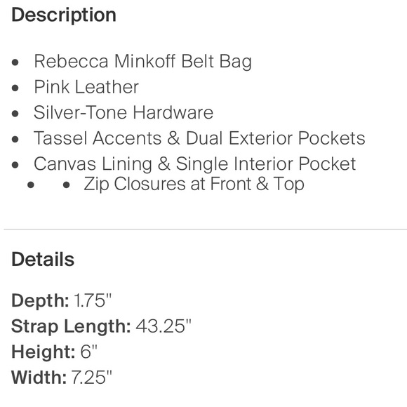 nwt Rebecca Minkoff 3 Zip Fanny Pack Pebbled Pink Cowhide Leather Cross Body - Picture 2 of 7